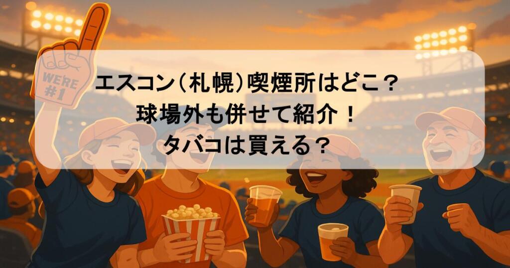 エスコン（札幌）喫煙所はどこ？球場外も併せて紹介！タバコは買える？