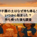 甲子園の土はなぜ持ち帰る?いつから始まった?持ち帰った後も調査